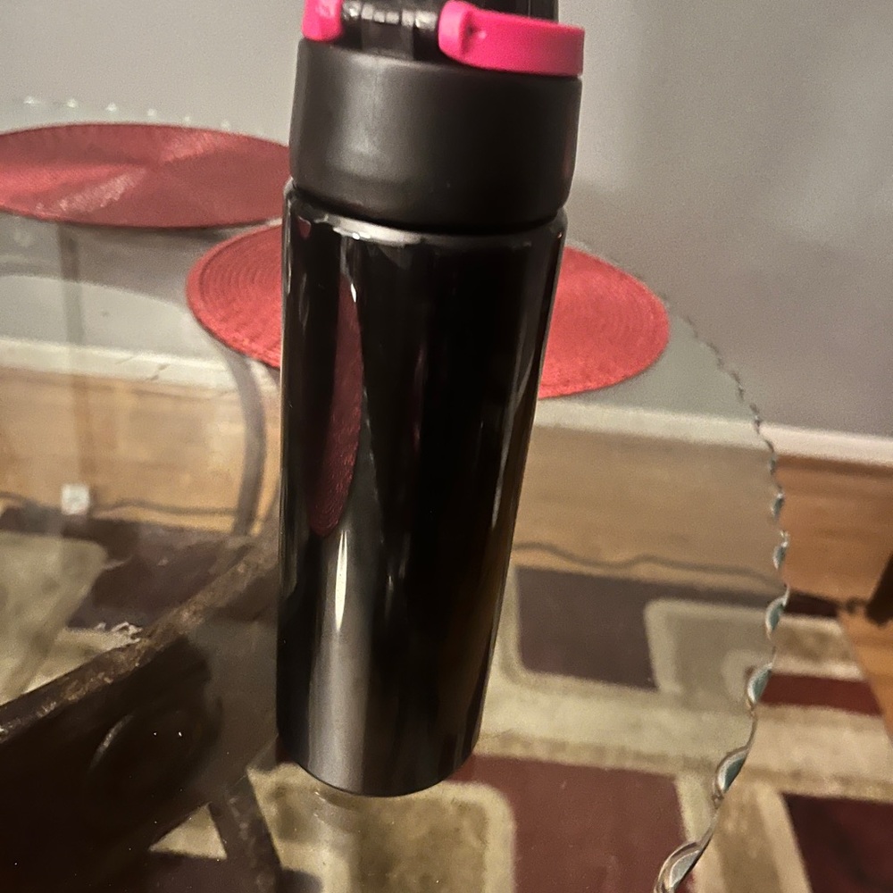 Black and Pink Thermos Flask